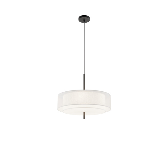 Lampa wisząca BERGAMO MOD613PL-05W1 oprawa w kolorze czarnym z białym abażurem MAYTONI
