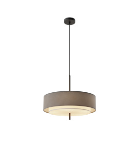 Lampa wisząca BERGAMO MOD613PL-05GR oprawa w kolorze czarnym z szarym abażurem MAYTONI