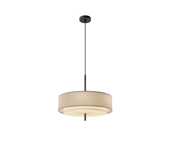 Lampa wisząca BERGAMO MOD613PL-05GR1 oprawa w kolorze czarnym z szarym abażurem MAYTONI