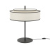 Lampa stołowa BERGAMO MOD613TL-02W oprawa w kolorze czarnym z biało-czarnym abażurem MAYTONI