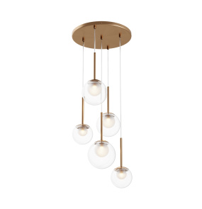 Lampa wisząca BASIC FORM MOD521PL-05G oprawa w kolorze złotym MAYTONI