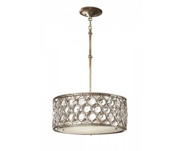 Lampa wisząca Lucia FE/LUCIA/B Feiss srebrna oprawa w dekoracyjnym stylu
