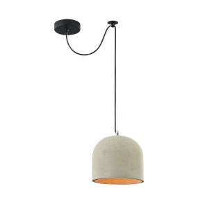 Lampa wisząca BRONI T451-PL-01-GR oprawa w kolorze czarnym z szarym kloszem MAYTONI
