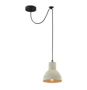 Lampa wisząca BRONI T434-PL-01-GR oprawa w kolorze czarnym z szarym kloszem MAYTONI