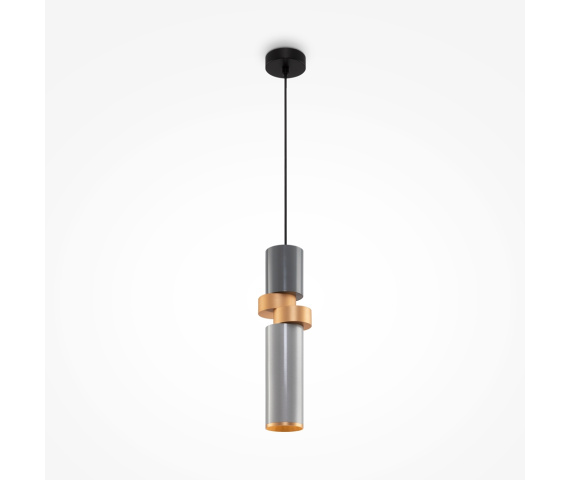 Lampa wisząca PALETTE MOD303PL-01CFL2 oprawa w kolorze czerni złota i szarości MAYTON