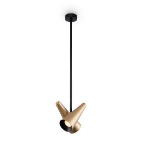Lampa wisząca GIRO MOD095PL-02BS oprawa w kolorze czerni i mosiądzu MAYTON