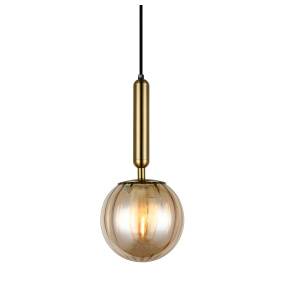 WYPRZEDAŻ Lampa wisząca Ravena PND-2324-1 BRO+AMB oprawa w kolorze mosiądzu ITALUX