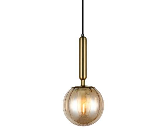 WYPRZEDAŻ Lampa wisząca Ravena PND-2324-1 BRO+AMB oprawa w kolorze mosiądzu ITALUX