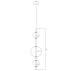 lampa wiszaca dorado 3xled pionowa zlota lp 0023v