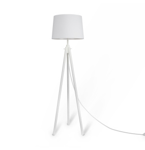 Lampa podłogowa CALVIN Z177FL-01W drewniana oprawa w kolorze białym MAYTONI