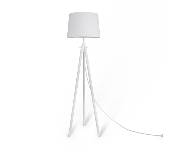 Lampa podłogowa CALVIN Z177FL-01W drewniana oprawa w kolorze białym MAYTONI