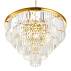 Lampa wisząca SPLENDORE 80 cm - żyrandol złoto-kryształowy