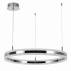 Lampa wisząca ARKADIA LED 80 cm - tytanowa z kryształowym pierścieniem