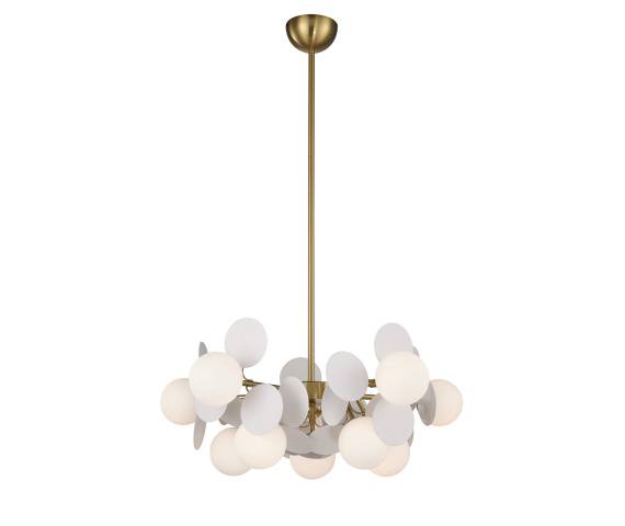 Lampa wisząca CHIC-5, biało złota 65 cm