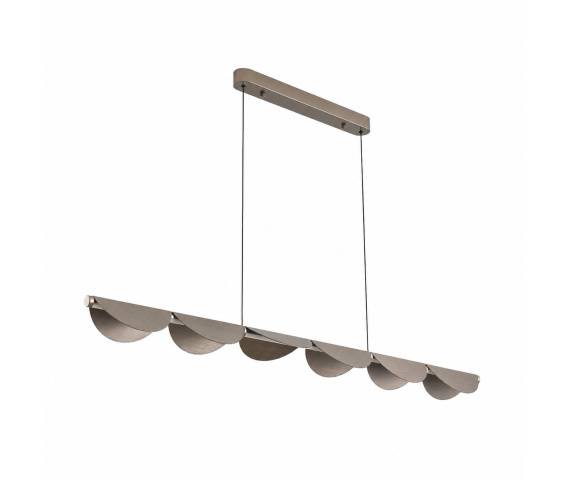Lampa wisząca NAMI LINE 143 cm - LED, szary szczotkowany, falista forma