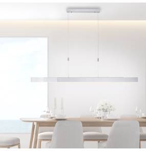 Lampa wisząca PURE-MOTO oprawa w kolorze srebrnym + pilot PAUL NEUHAUS