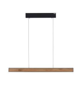 Lampa wisząca PURE E-MOTION oprawa w kolorze czerni i drewna + pilot PAUL NEUHAUS