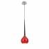 Lampa wisząca Libra MD2128-1R oprawa w kolorze srebrnym z czerwonym kloszem ZUMA LINE