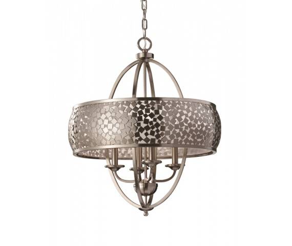 Lampa wisząca Zara FE/ZARA4-L Feiss nowoczesna oprawa w kolorze srebrnym