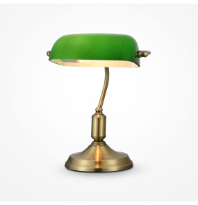 Lampa biurkowa KIWI Z153-TL-01-BS oprawa w kolorze mosiądzu z zielonym kloszem MAYTONI