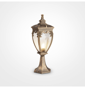 Zewnętrzna lampa stojąca FLEUR O414FL-01GB oprawa w kolorze postarzanego złota MAYTONI