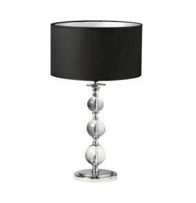 Lampa stołowa Rea RLT93163-1B Zuma Line kryształowa lampa z czarnym abażurem