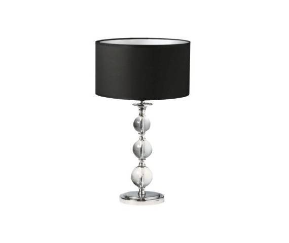 Lampa stołowa Rea RLT93163-1B Zuma Line kryształowa lampa z czarnym abażurem