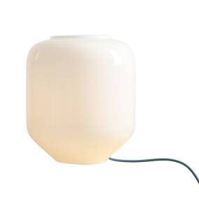 Lampa stołowa FLASK SAPPHIRE L 8500B31_L oprawa w kolorze białym z niebieskim przewodem ALDEX