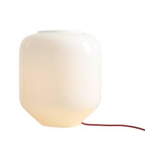 Lampa stołowa FLASK CHERRY L 8500B15_L oprawa w kolorze białym z czerwonym przewodem ALDEX