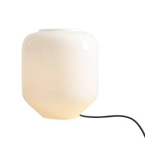 Lampa stołowa FLASK ORCHID L 8500B1_L oprawa w kolorze białym z czarnym przewodem ALDEX