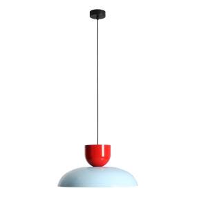 Lampa wisząca ELLA BABY BLUE + RED CHILLI 1144G29_19_C oprawa w kolorze błękitu i czerwieni ALDEX