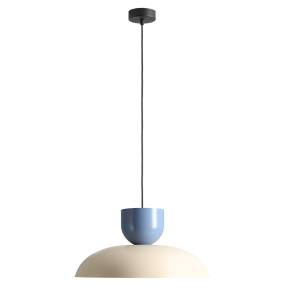Lampa wisząca ELLA CREAM + DUSTY BLUE 1144G9_16_C oprawa w kolorze kremowo-niebieskim ALDEX