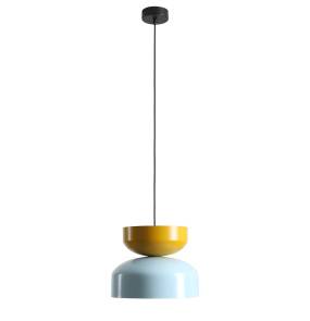 Lampa wisząca TULA BABY BLUE + MUSTARD 1132G29_14_C oprawa w kolorze błękitno-żółtym ALDEX