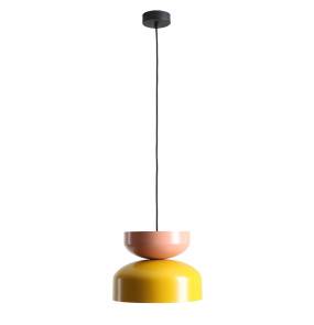 Lampa wisząca TULA MUSTARD + CORAL 1132G14_11_C oprawa w kolorze żółto-różowym ALDEX