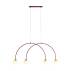 Lampa wisząca UNA 4 RED WINE S 1116L15_S oprawa w kolorze czerwonym ALDEX