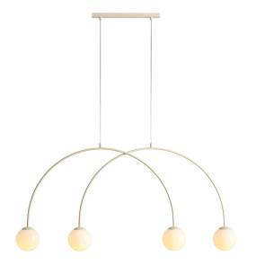 Lampa wisząca UNA 4 CREAM S 1116L9_S oprawa w kolorze kremowym ALDEX