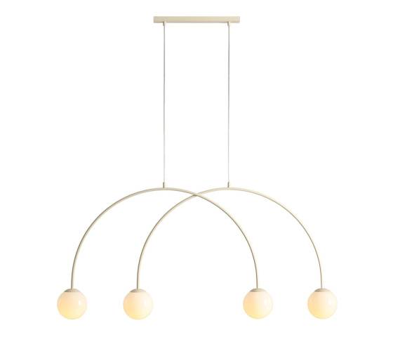 Lampa wisząca UNA 4 CREAM S 1116L9_S oprawa w kolorze kremowym ALDEX