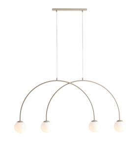 Lampa wisząca UNA 4 BEIGE S 1116L17_S oprawa w kolorze beżowym ALDEX