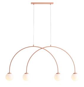 Lampa wisząca UNA 4 CORAL S 1116L11_S oprawa w kolorze różowym ALDEX