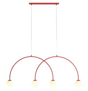 Lampa wisząca UNA 4 RED CHILLI L 1116L19_L oprawa w kolorze czerwonym ALDEX