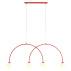 Lampa wisząca UNA 4 RED CHILLI L 1116L19_L oprawa w kolorze czerwonym ALDEX