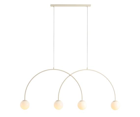Lampa wisząca UNA 4 CREAM L 1116L9_L oprawa w kolorze kremowym ALDEX