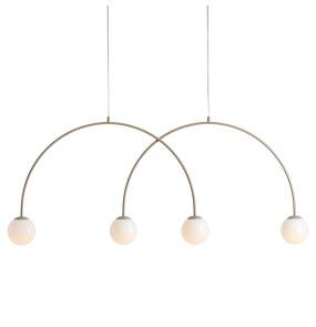 Lampa wisząca UNA 4 BEIGE L 1116L17_L oprawa w kolorze beżowym ALDEX