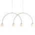 Lampa wisząca UNA 4 BEIGE L 1116L17_L oprawa w kolorze beżowym ALDEX