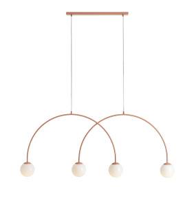 Lampa wisząca UNA 4 CORAL L 1116L11_L oprawa w kolorze różowym ALDEX