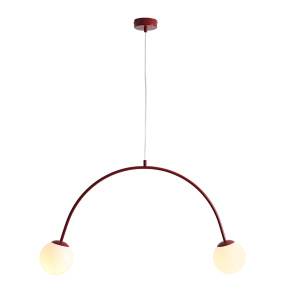 Lampa wisząca UNA 2 RED WINE 1116H15 oprawa w kolorze czerwonym ALDEX