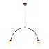 Lampa wisząca UNA 2 RED WINE 1116H15 oprawa w kolorze czerwonym ALDEX