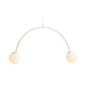 Lampa wisząca UNA 2 CREAM 1116H9 oprawa w kolorze kremowym ALDEX
