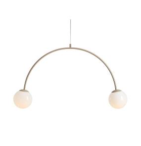 Lampa wisząca UNA 2 BEIGE 1116H17 oprawa w kolorze beżowym ALDEX