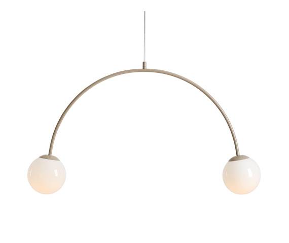 Lampa wisząca UNA 2 BEIGE 1116H17 oprawa w kolorze beżowym ALDEX